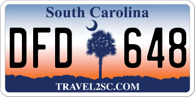 SC license plate DFD648