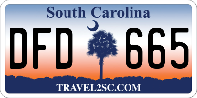 SC license plate DFD665
