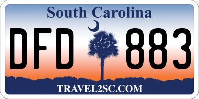 SC license plate DFD883