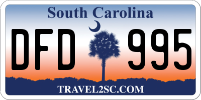 SC license plate DFD995