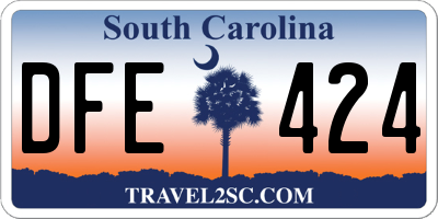 SC license plate DFE424