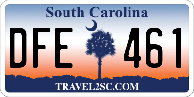 SC license plate DFE461