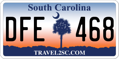SC license plate DFE468