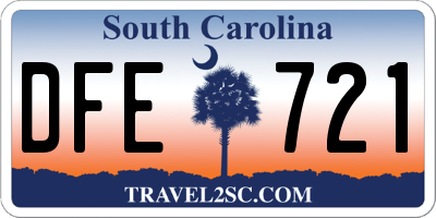 SC license plate DFE721