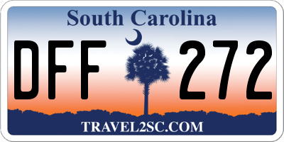 SC license plate DFF272