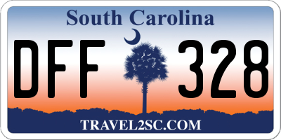SC license plate DFF328