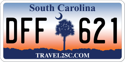 SC license plate DFF621