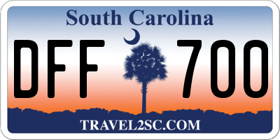 SC license plate DFF700