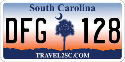SC license plate DFG128