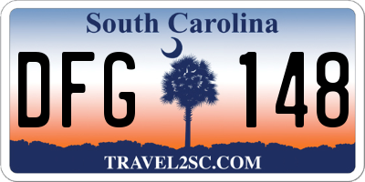 SC license plate DFG148