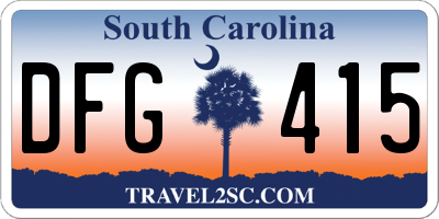 SC license plate DFG415