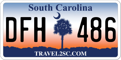 SC license plate DFH486