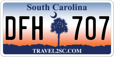 SC license plate DFH707