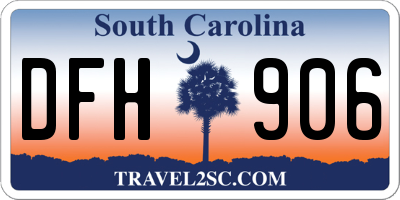 SC license plate DFH906