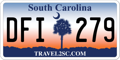 SC license plate DFI279