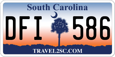 SC license plate DFI586