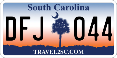 SC license plate DFJ044