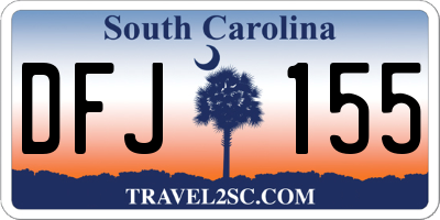 SC license plate DFJ155