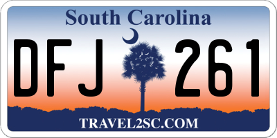 SC license plate DFJ261