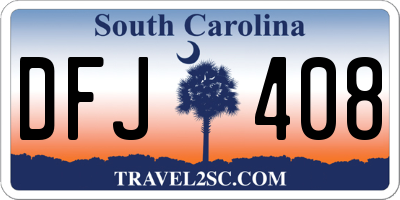 SC license plate DFJ408