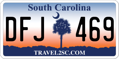 SC license plate DFJ469