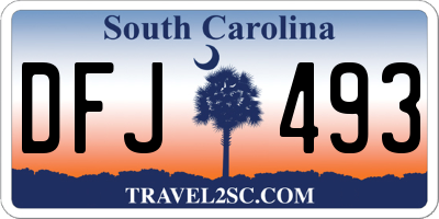 SC license plate DFJ493