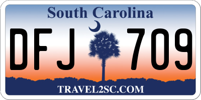 SC license plate DFJ709
