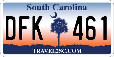 SC license plate DFK461