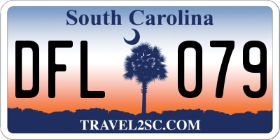 SC license plate DFL079