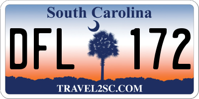 SC license plate DFL172