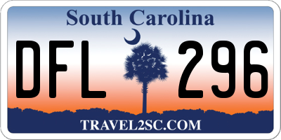 SC license plate DFL296