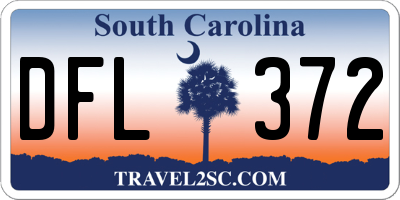SC license plate DFL372