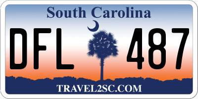 SC license plate DFL487