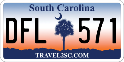 SC license plate DFL571
