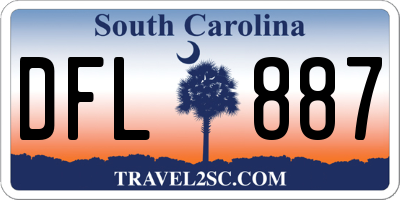 SC license plate DFL887