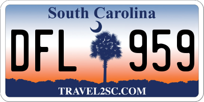SC license plate DFL959
