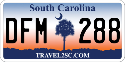 SC license plate DFM288