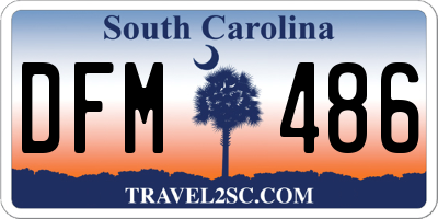 SC license plate DFM486