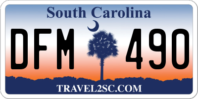 SC license plate DFM490