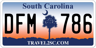 SC license plate DFM786