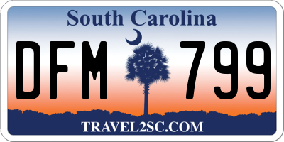 SC license plate DFM799
