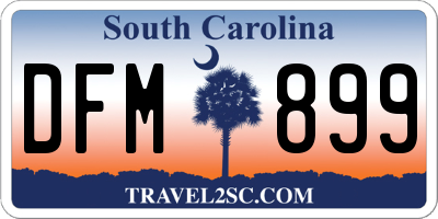 SC license plate DFM899