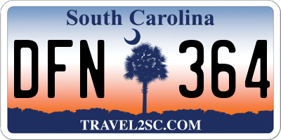 SC license plate DFN364
