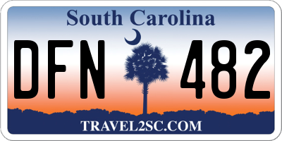 SC license plate DFN482