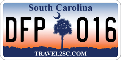 SC license plate DFP016