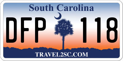 SC license plate DFP118