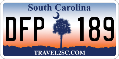 SC license plate DFP189