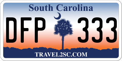SC license plate DFP333