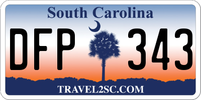 SC license plate DFP343