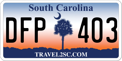 SC license plate DFP403